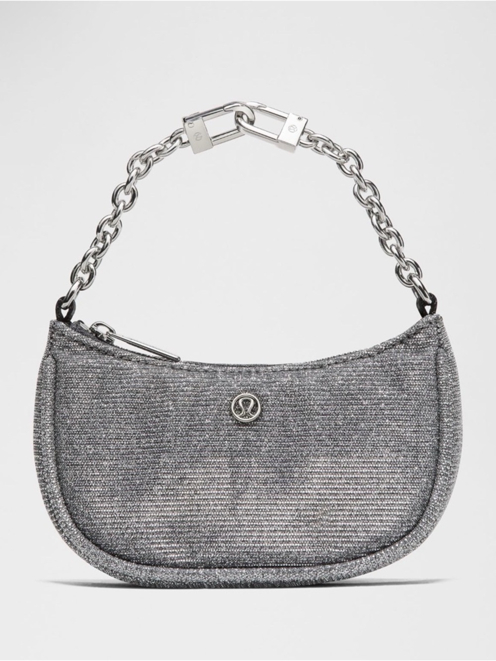 Lululemon City Essentials Nano Shoulder Bag *Silver, Glitter*, NWT